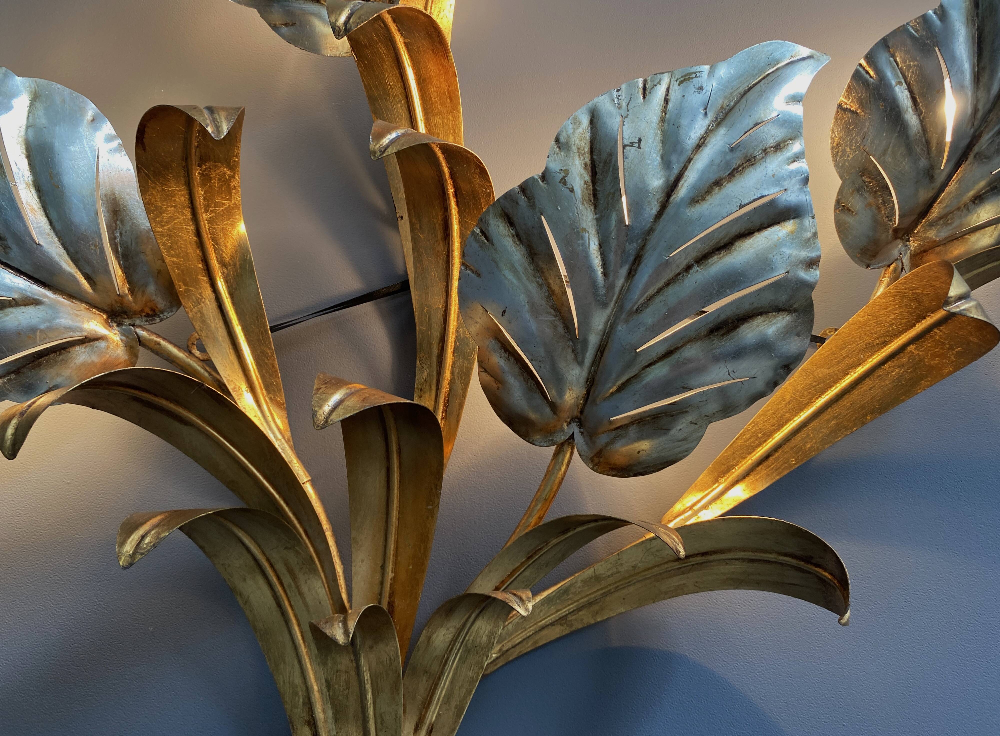 Hans Kögl large wall lamp Hollywood regency style 1970s