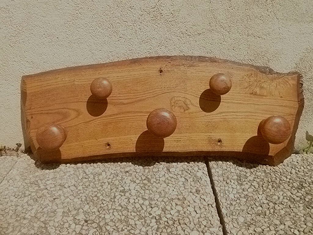 Oak coat rack, vintage