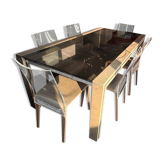Table et 6 chaises Roche bobois Glassbox