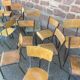 Lot de 15 chaises d'école mullca delagrave dépareillées vintage