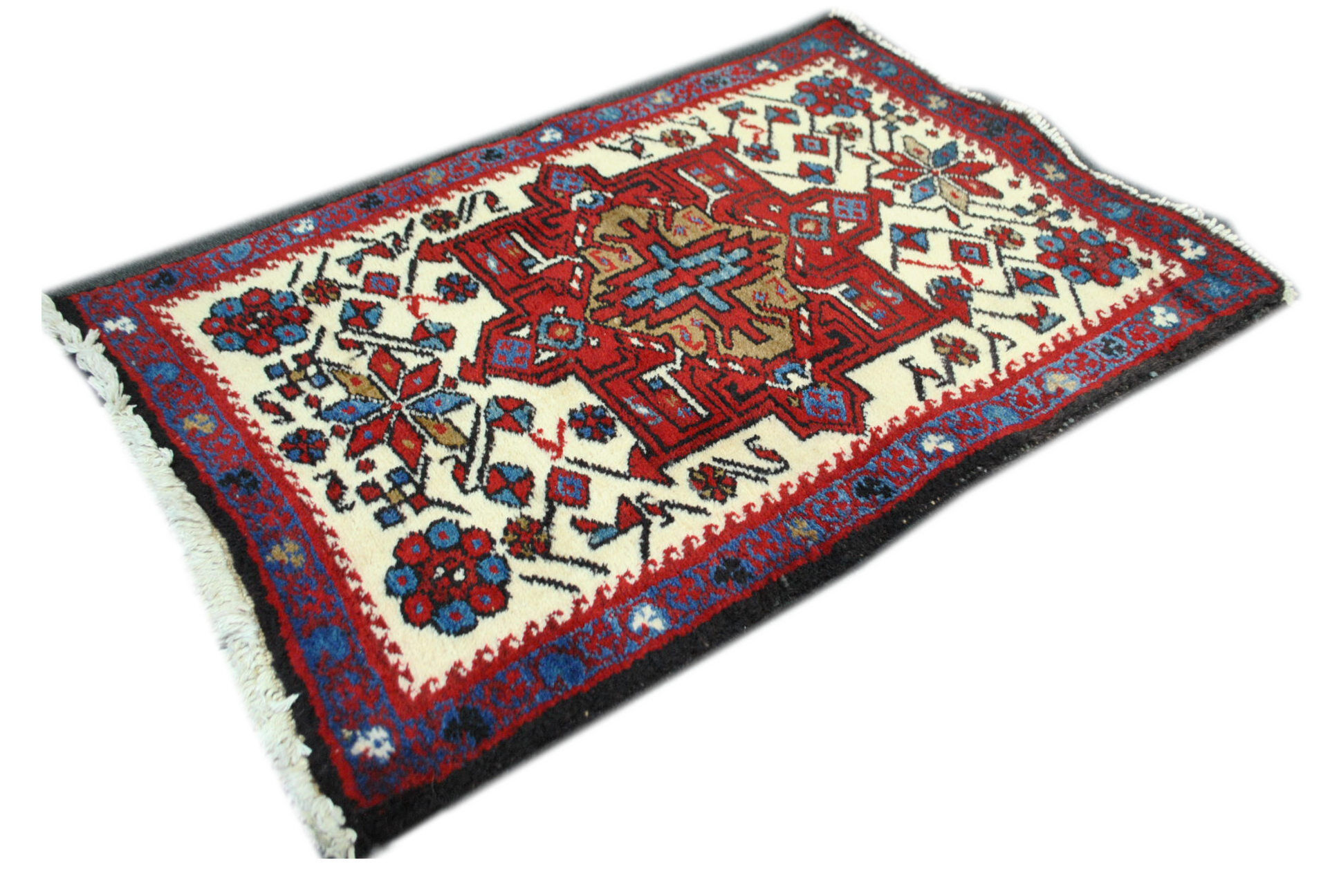 Authentic Persian rug from the mid-20th century 87 x 60 cm