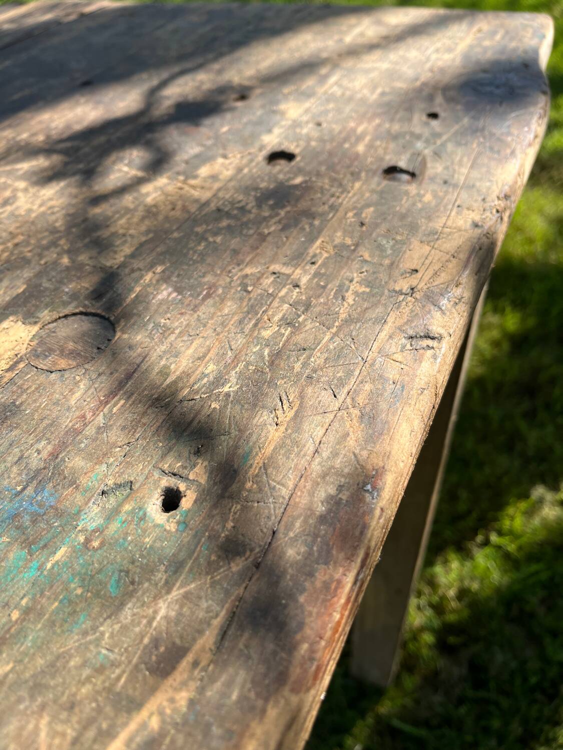 Antique wooden folding table