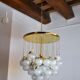 Chandelier waterfall Murano Mazzega, murano crystals " pommes ", Italy, 1970