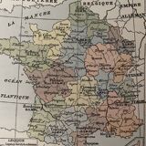 Old map of France political and administrative of 1897