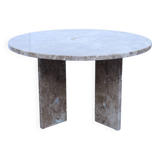 Round beige marble table