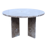 Table ronde en marbre beige