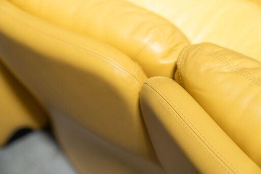 Salon en cuir par Ammainnati et Vitelli pour Brun vintage 1970