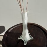 White glass bud vase