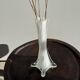 Vase soliflore blanc en verre