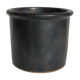 Vintage black glazed earthenware pot