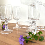Vintage Arques crystal glasses, Louvre model