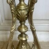 Freestanding brass coat rack