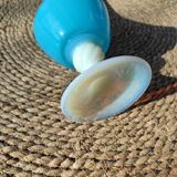 Vase carafe opaline bleue Murano