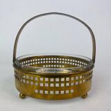 Secessionist brass baskets and toothpick holder by Hans Ofner/Josef Hoffmann