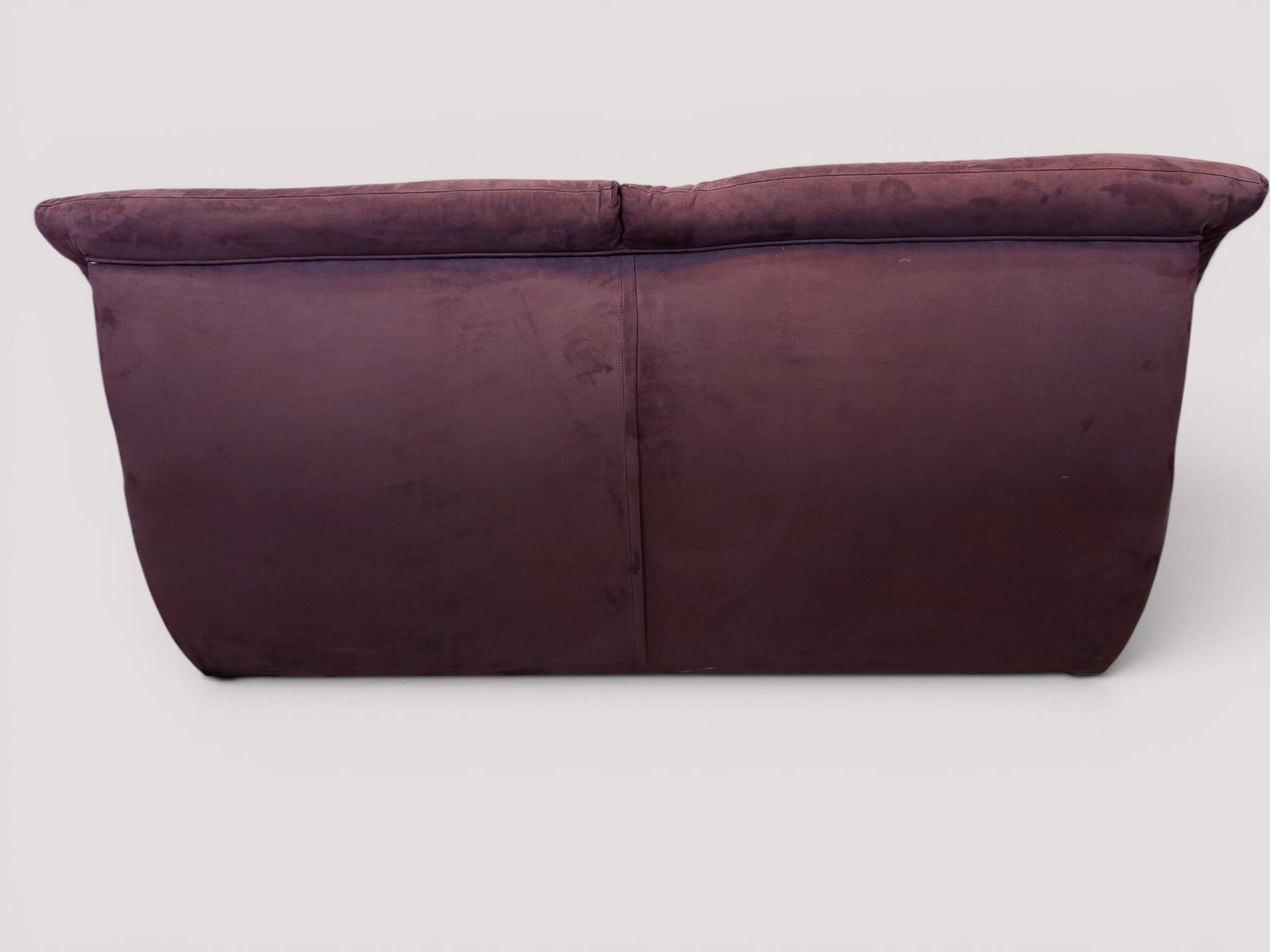 Vintage brown nubuck leather 2-seater sofa "Charisma" – 1980s