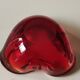 Murano Sommerso Ashtray/Vide Poche. Amber Iridescent Red Glass