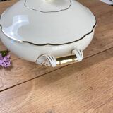 Opaque porcelain soup tureen Digoin and Sarreguemines