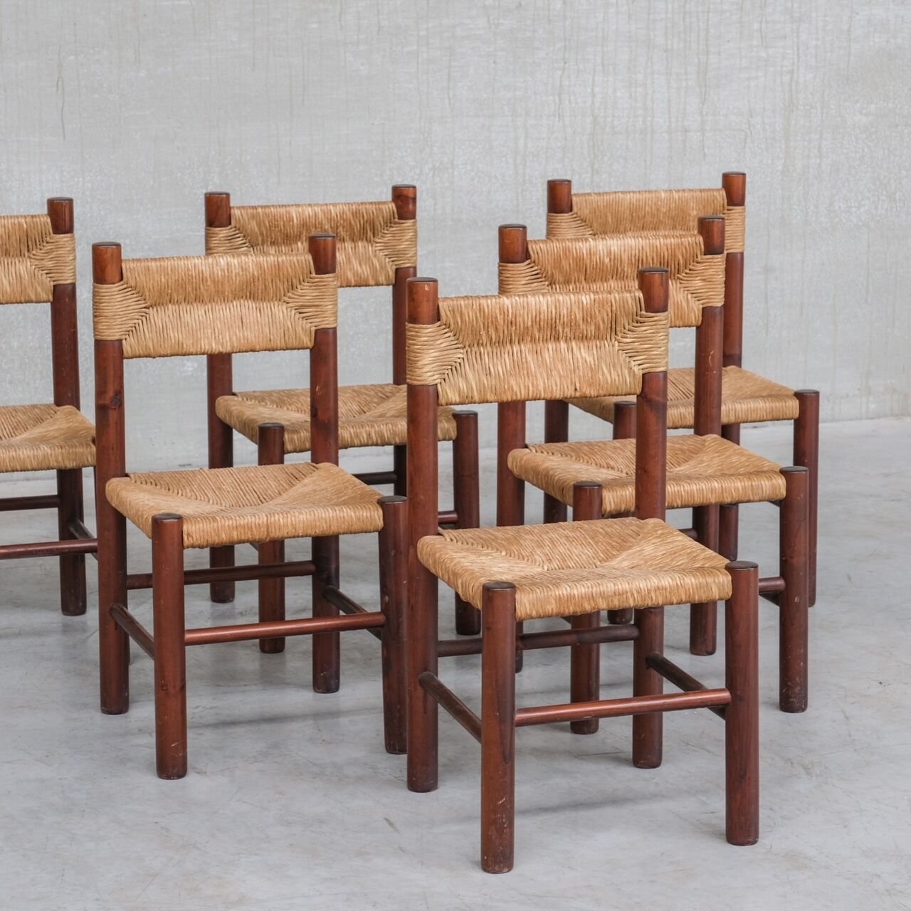 Set of six dining chairs