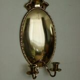 Pair of Swedish brass wall sconces from the mid-century.