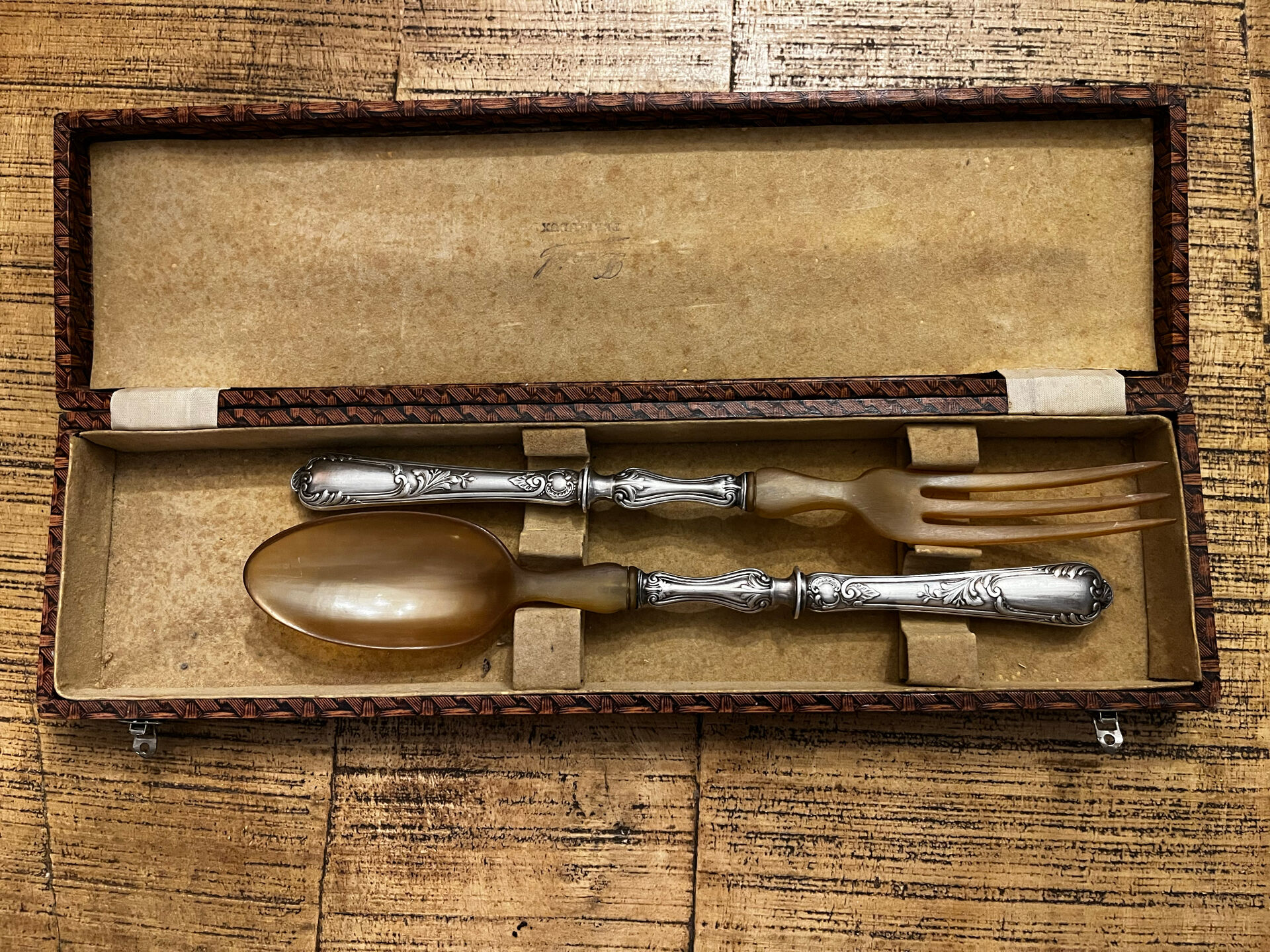Antique salad cutlery