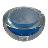 Large Sommerso Murano Glass Bowl by Flavio Poli, 1960s