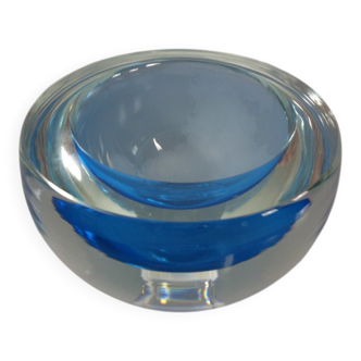 Large Sommerso Murano Glass Bowl by Flavio Poli, 1960s