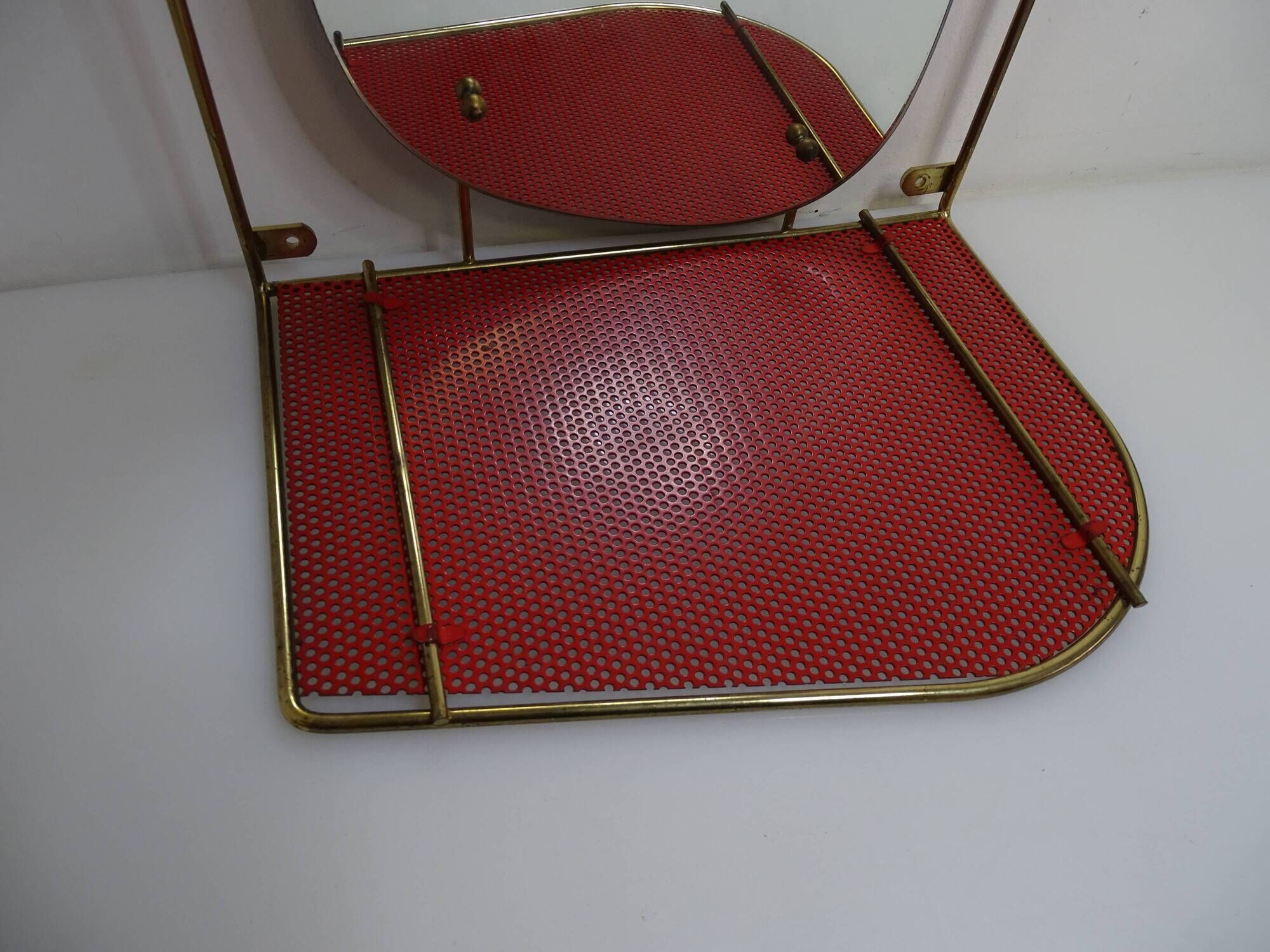 Wall coat holder vintage perforated sheet metal