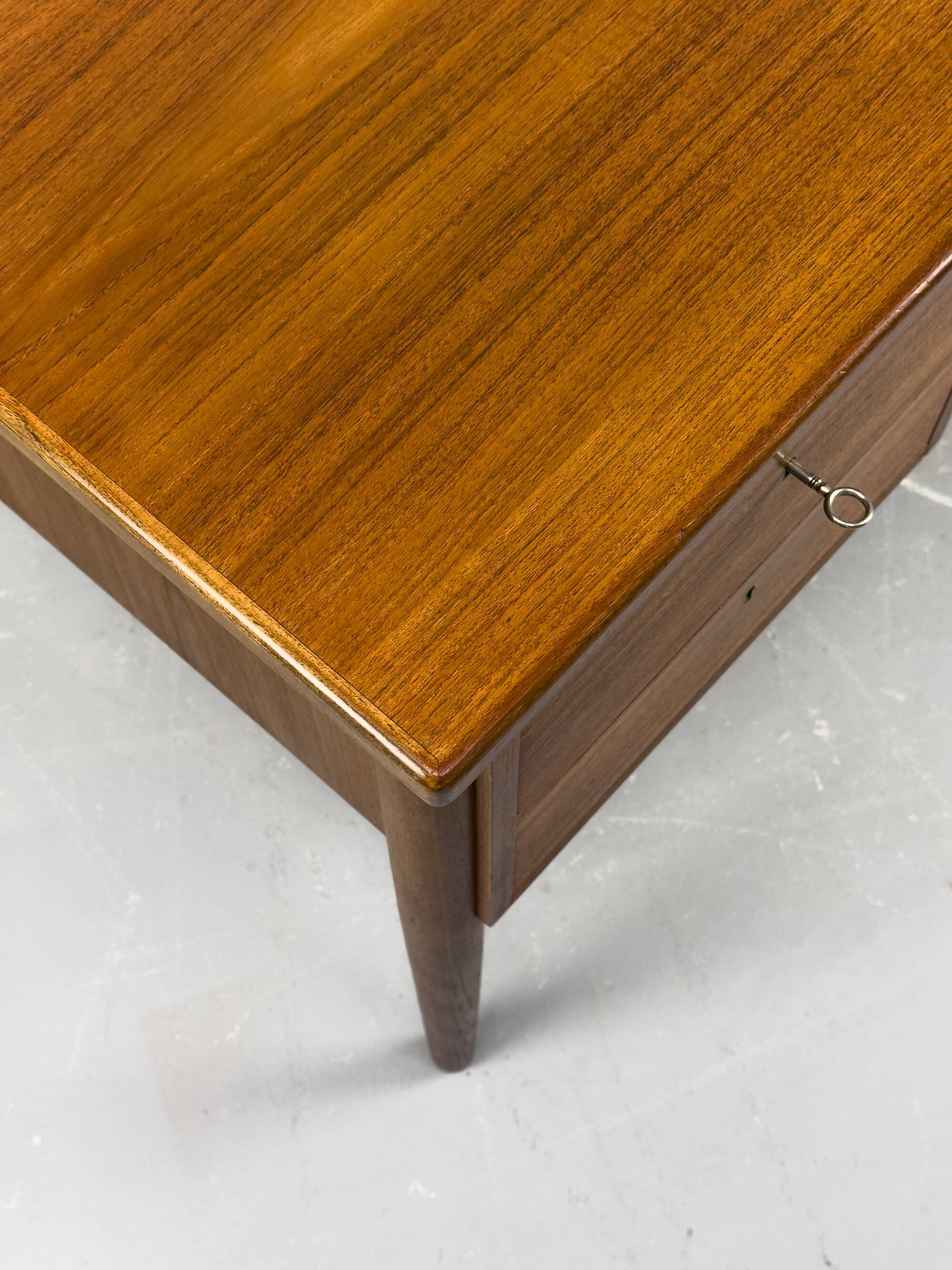 Danish Teak Desk with Drawers, 1960s