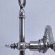 Art Deco lamp with chrome metal and opalescent glass.