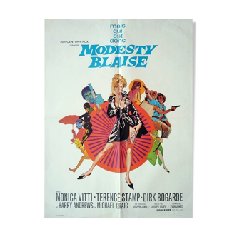 Original vintage modesty Blaise Bob Peak poster  1966