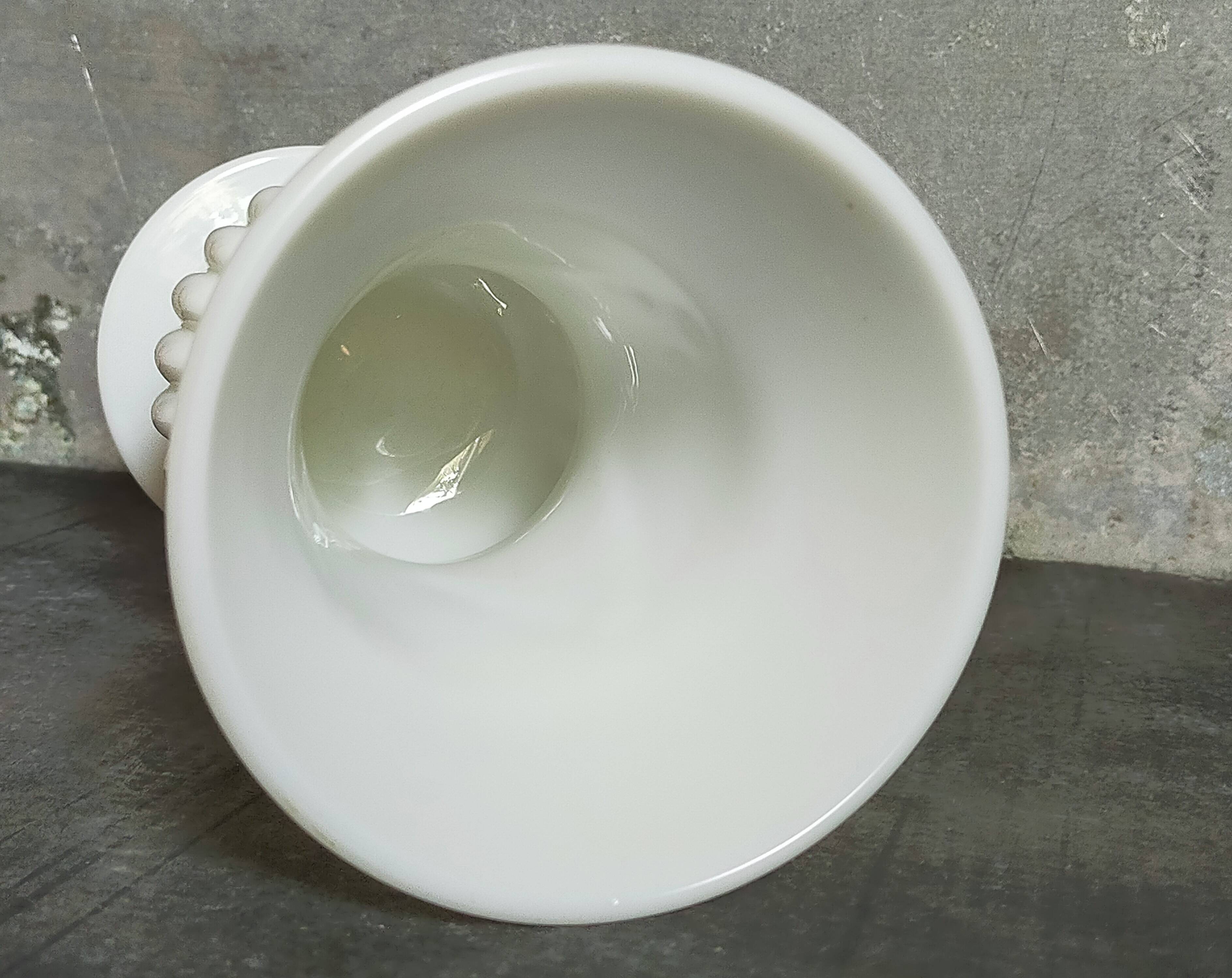 Antique milk glass baluster vase early 20th century