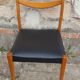 6 scandinavian chairs vintage beech and skai
