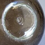 Vintage bubble-blown glass ball vase from riom france