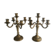 Pair of gilded bronze chandeliers