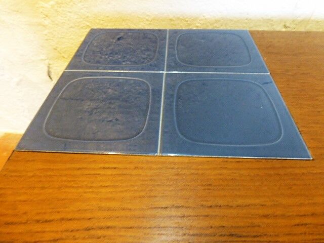 Coffee table in ceramic wood and metal vintage 1960.