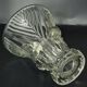 Vintage thick moulded glass/crystal vase Sculptural design Art Deco