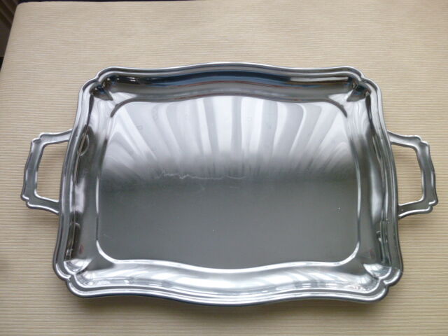 Stainless steel service tray