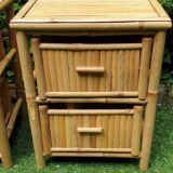 Pair of bamboo bedside tables