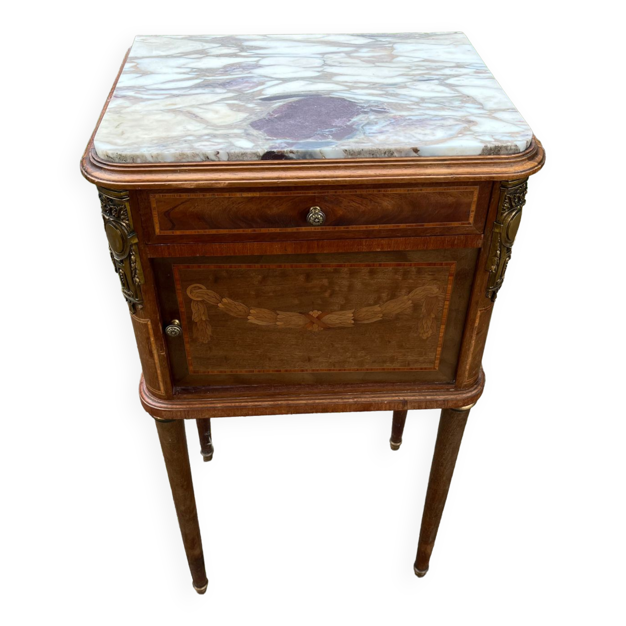 Vintage high bedside table