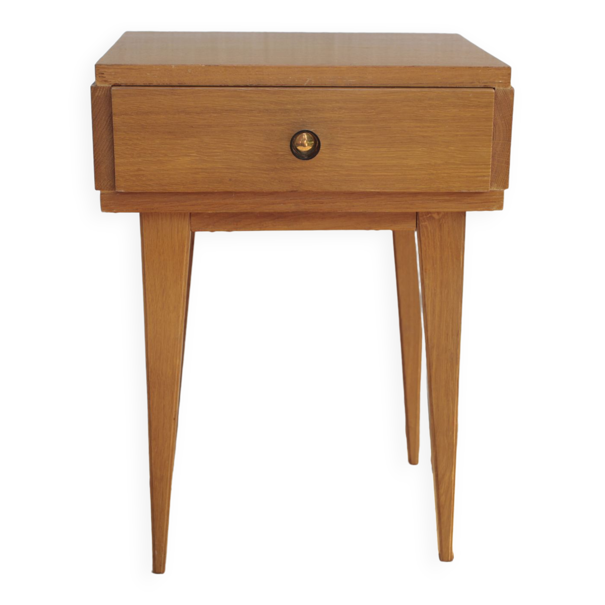 Vintage blond oak bedside table