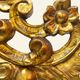 Antique wall mirror in carved and gilded wood, baroque style, 140 × 115 cm