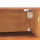 vintage teak TV cabinet metal frame