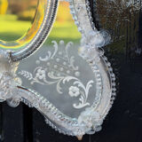 Venetian mirror made of Murano glass, circa 1950.