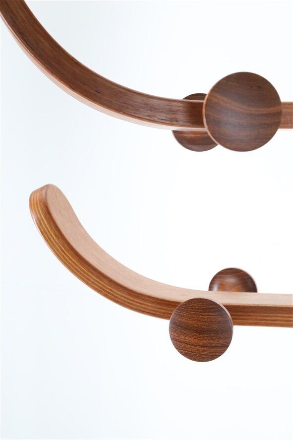 Rare large “No. 20” teak coat rack by Søren Nissen & Ebbe Gehl for Aksel Kjersgaard / 1960s / 1970s / Mid Century Danish Modern Design