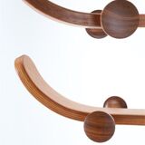 Rare large “No. 20” teak coat rack by Søren Nissen & Ebbe Gehl for Aksel Kjersgaard / 1960s / 1970s / Mid Century Danish Modern Design