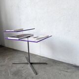 Transparent acrylic and chrome side table, 1970s design.