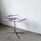Transparent acrylic and chrome side table, 1970s design.