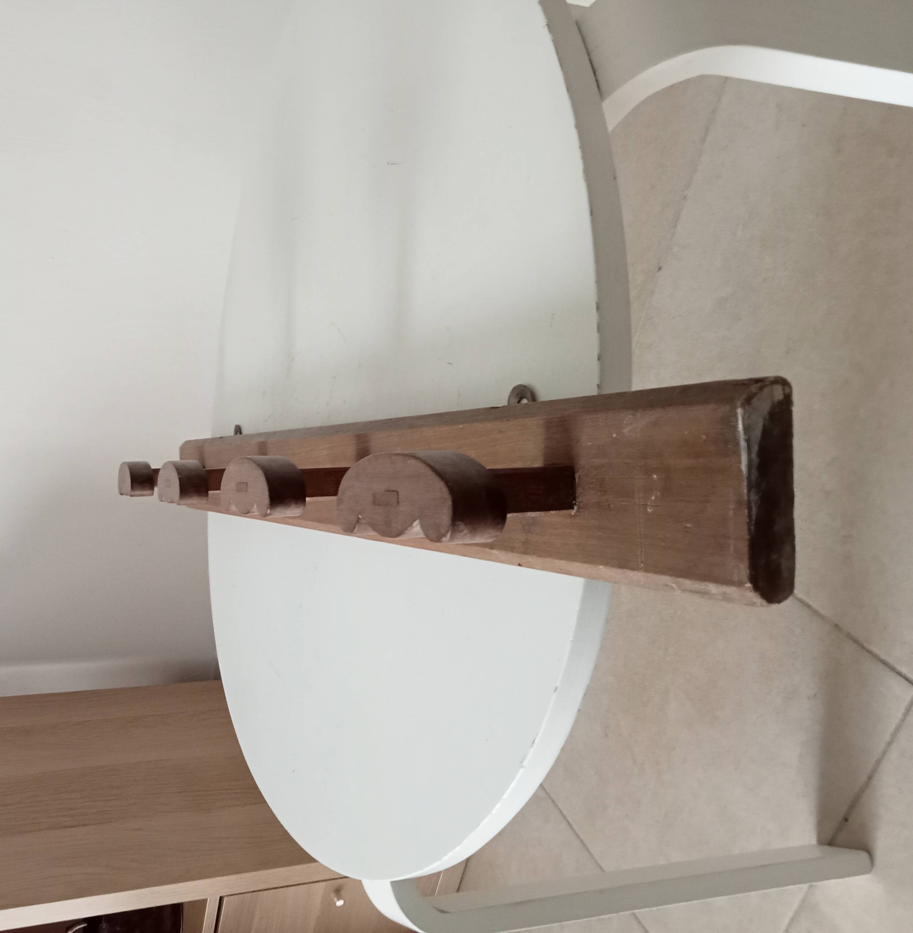 Vintage wall coat rack pop art