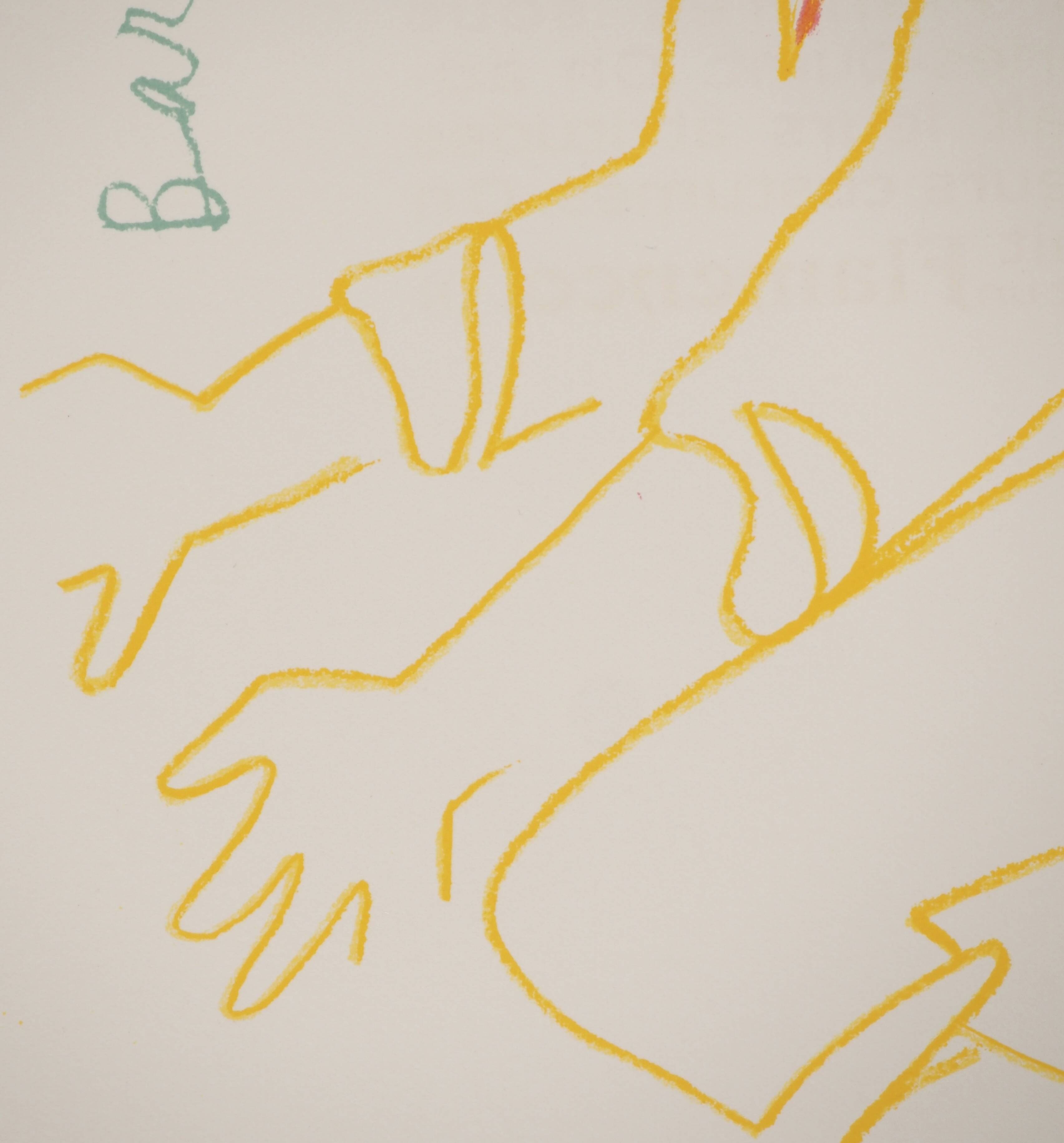 Jean Cocteau: Letter from Barcelona, original signed lithograph