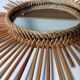 Vintage rattan sun mirror 1960